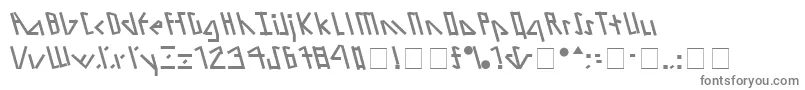 フォントAlienTongueNormal – 白い背景に灰色の文字