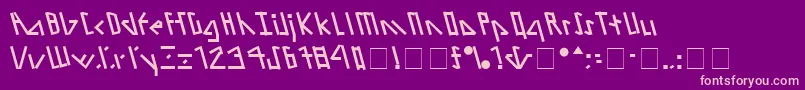 AlienTongueNormal Font – Pink Fonts on Purple Background