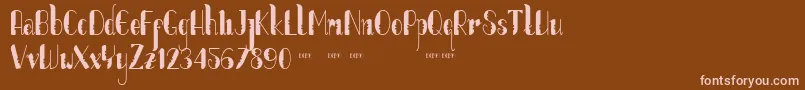 Шрифт Lumberjack – розовые шрифты на коричневом фоне