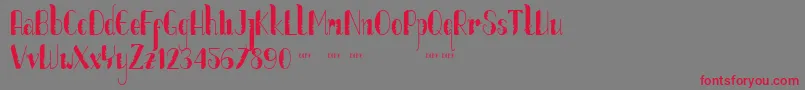 Lumberjack Font – Red Fonts on Gray Background