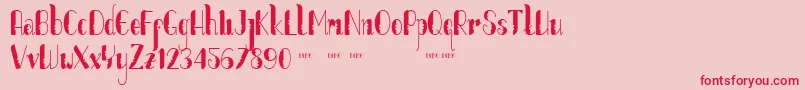 Lumberjack Font – Red Fonts on Pink Background