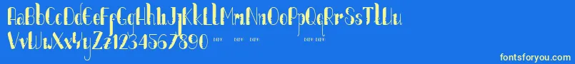 Lumberjack Font – Yellow Fonts on Blue Background