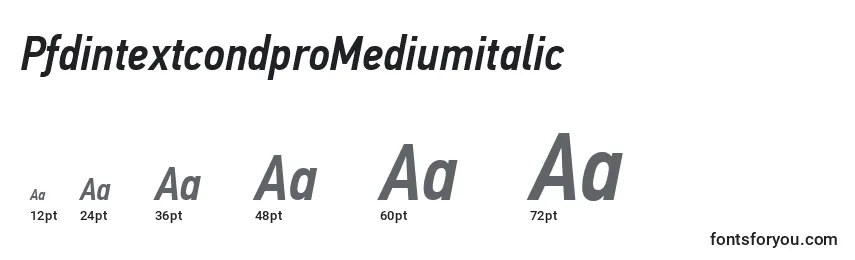 PfdintextcondproMediumitalic Font Sizes