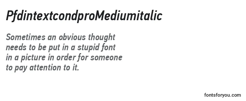 PfdintextcondproMediumitalic-fontti