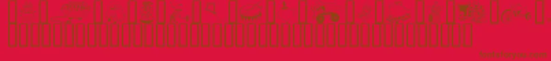 GeToys Font – Brown Fonts on Red Background