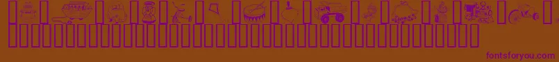 GeToys Font – Purple Fonts on Brown Background