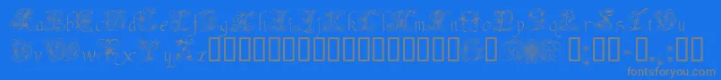 AndradeSwash Font – Gray Fonts on Blue Background