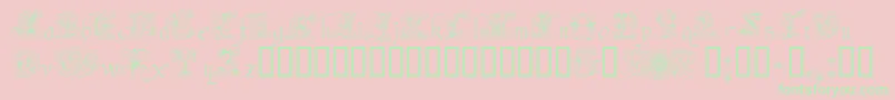 AndradeSwash Font – Green Fonts on Pink Background