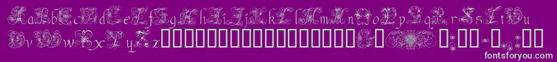 AndradeSwash-Schriftart – Grüne Schriften auf violettem Hintergrund