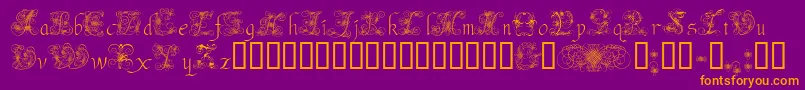 AndradeSwash Font – Orange Fonts on Purple Background