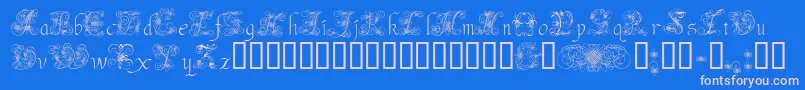 AndradeSwash Font – Pink Fonts on Blue Background