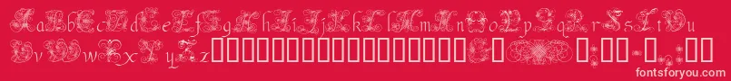 AndradeSwash Font – Pink Fonts on Red Background