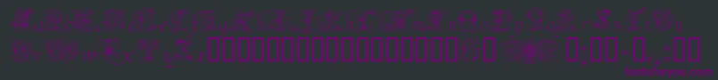 AndradeSwash Font – Purple Fonts on Black Background