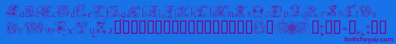 AndradeSwash Font – Purple Fonts on Blue Background