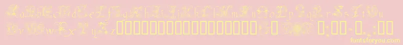 AndradeSwash Font – Yellow Fonts on Pink Background