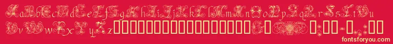 AndradeSwash Font – Yellow Fonts on Red Background