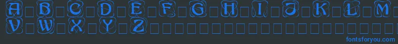 AdageDisplayCapsSsi Font – Blue Fonts on Black Background