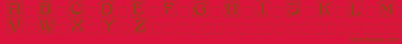 AdageDisplayCapsSsi Font – Brown Fonts on Red Background