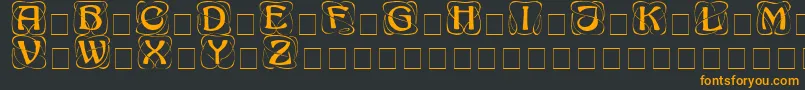 Шрифт AdageDisplayCapsSsi – оранжевые шрифты на чёрном фоне
