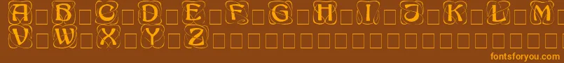 AdageDisplayCapsSsi Font – Orange Fonts on Brown Background