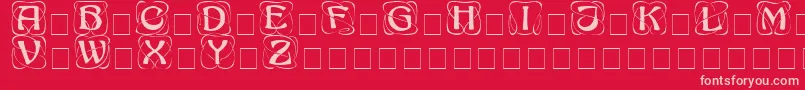 AdageDisplayCapsSsi Font – Pink Fonts on Red Background