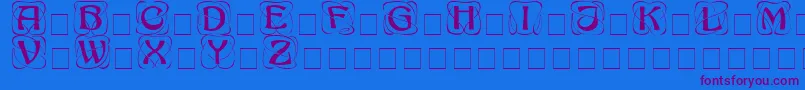 AdageDisplayCapsSsi Font – Purple Fonts on Blue Background
