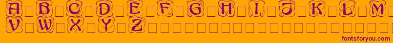 Шрифт AdageDisplayCapsSsi – фиолетовые шрифты на оранжевом фоне