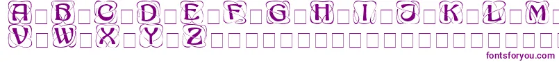 AdageDisplayCapsSsi-Schriftart – Violette Schriften auf weißem Hintergrund
