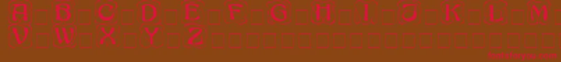 AdageDisplayCapsSsi Font – Red Fonts on Brown Background