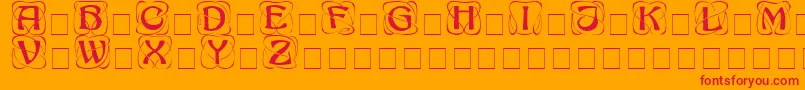 AdageDisplayCapsSsi Font – Red Fonts on Orange Background