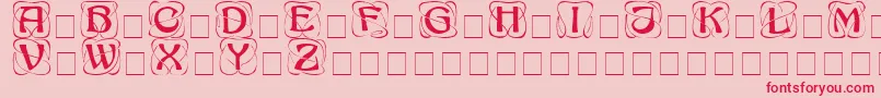 AdageDisplayCapsSsi Font – Red Fonts on Pink Background