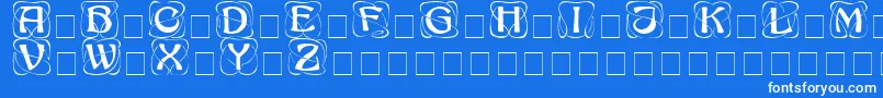AdageDisplayCapsSsi Font – White Fonts on Blue Background
