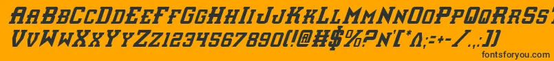Interceptorci Font – Black Fonts on Orange Background
