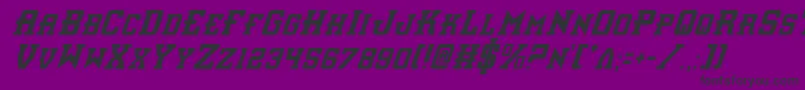 Interceptorci Font – Black Fonts on Purple Background