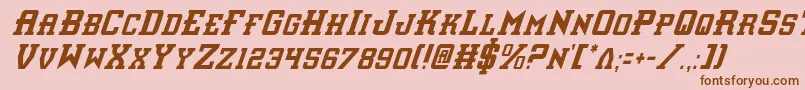Interceptorci Font – Brown Fonts on Pink Background