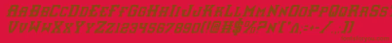 Interceptorci Font – Brown Fonts on Red Background