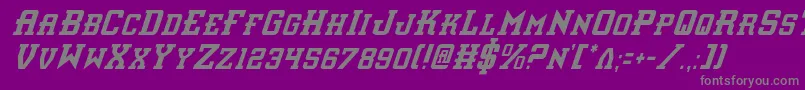 Interceptorci Font – Gray Fonts on Purple Background