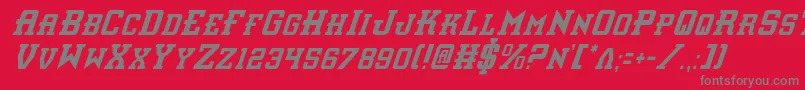 Interceptorci Font – Gray Fonts on Red Background