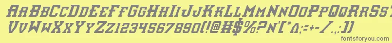 Interceptorci Font – Gray Fonts on Yellow Background