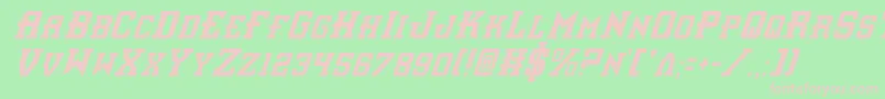 Interceptorci Font – Pink Fonts on Green Background