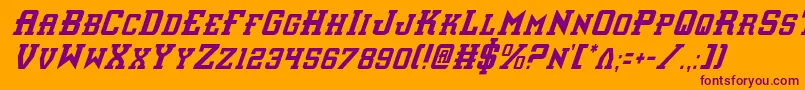 Interceptorci Font – Purple Fonts on Orange Background