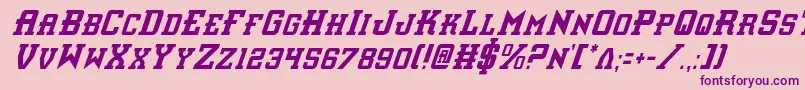 Interceptorci Font – Purple Fonts on Pink Background