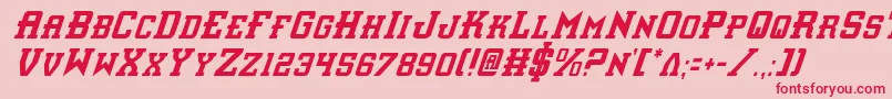 Interceptorci Font – Red Fonts on Pink Background