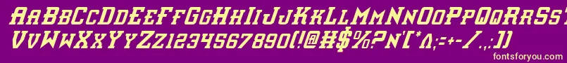 Interceptorci Font – Yellow Fonts on Purple Background