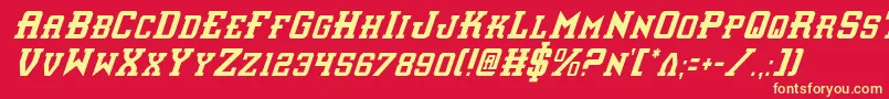 Подробнее о шрифте Interceptorci Шрифт Interceptorci – жёлтые шрифты на красном фоне