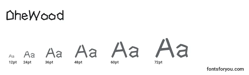 DheWood Font Sizes