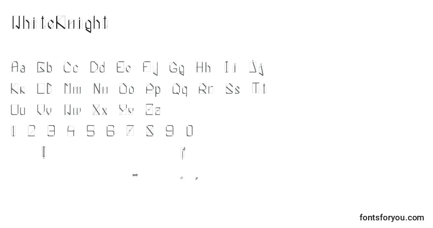 Schriftart WhiteKnight – Alphabet, Zahlen, spezielle Symbole