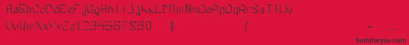 WhiteKnight Font – Black Fonts on Red Background