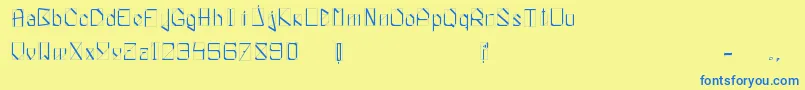 WhiteKnight Font – Blue Fonts on Yellow Background