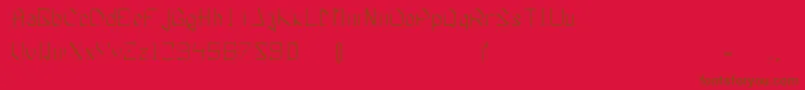 WhiteKnight Font – Brown Fonts on Red Background